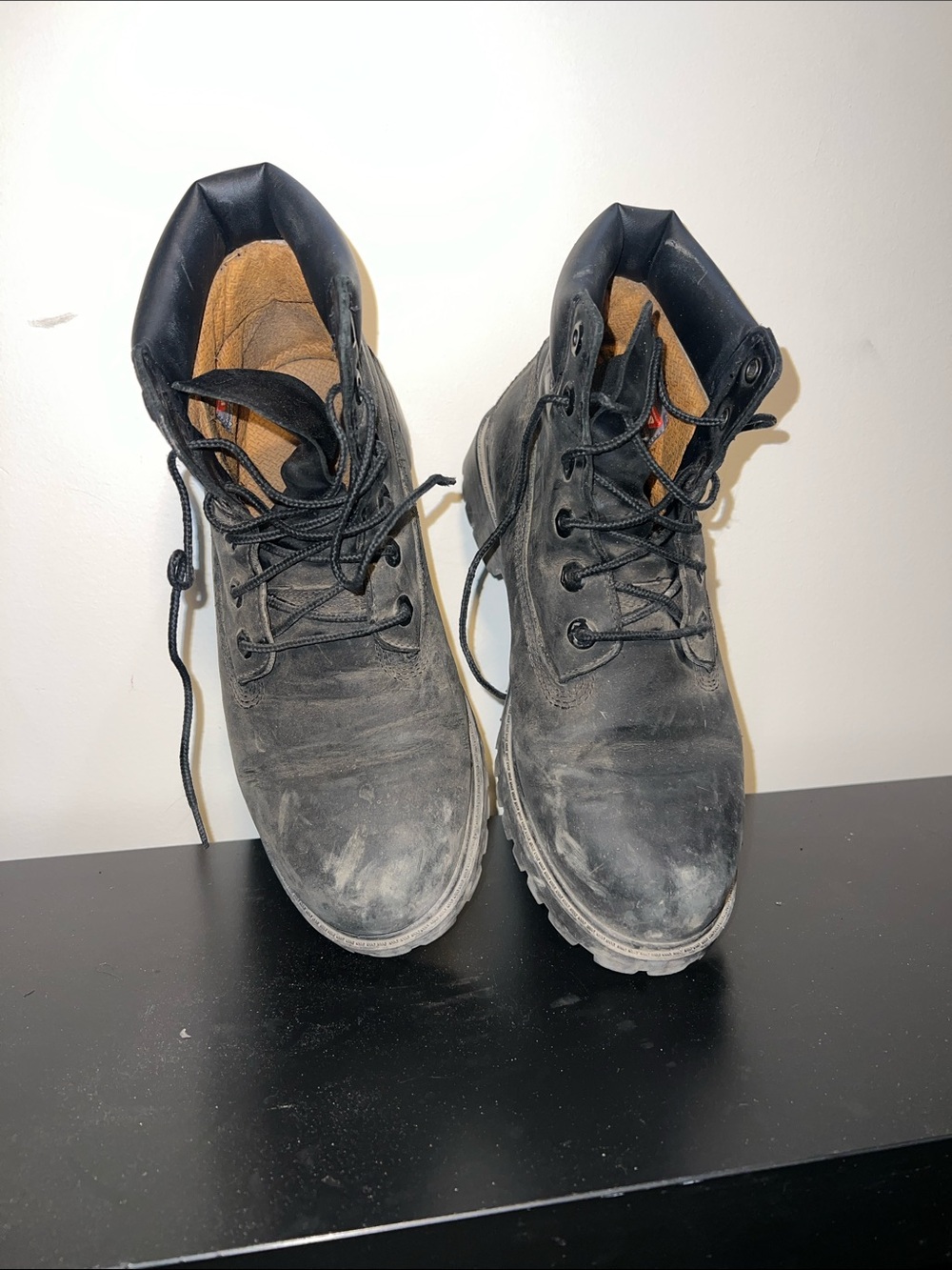 Timberland Black Lace-Up Men's Work Boots